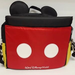 Disney World Mickey Mouse Baby Diaper Bag Large Tote Crossbody Attached Mat NWT